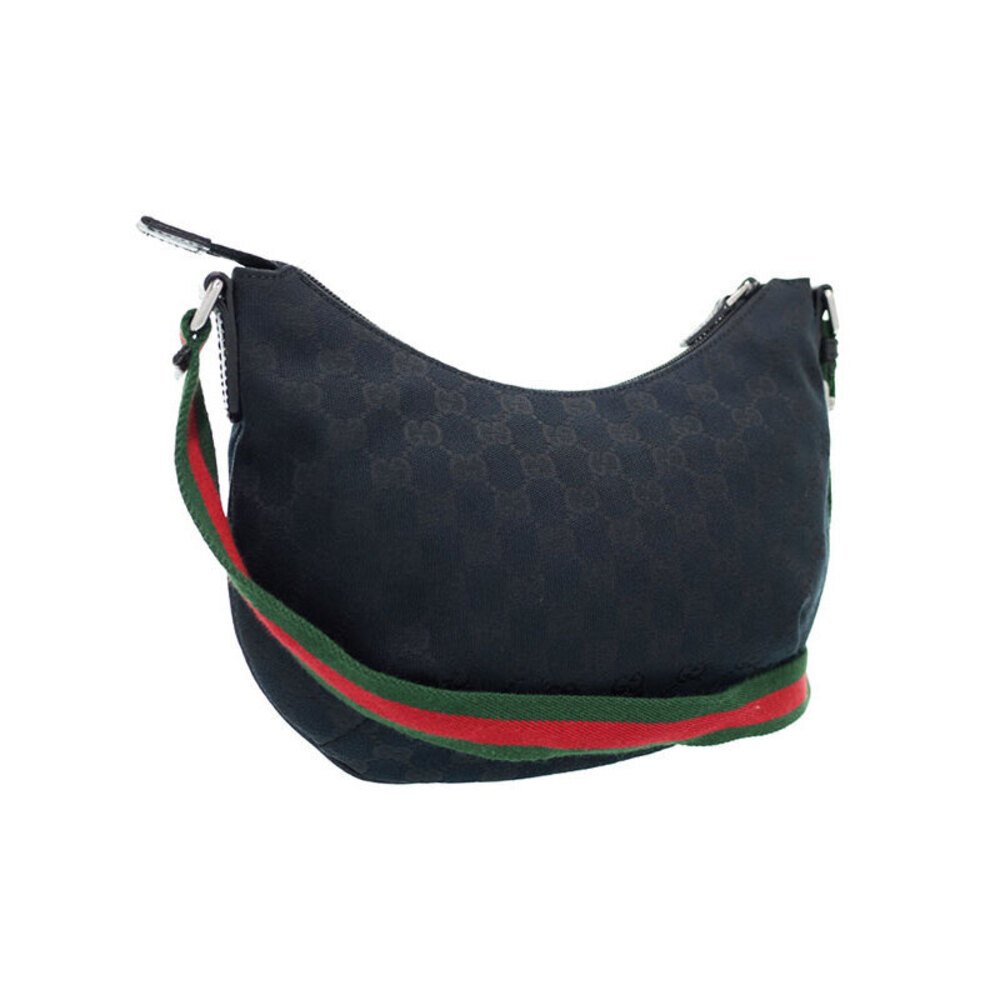 Gucci Canvas Crossbody Web Bag Black GG